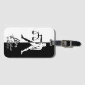 Libra〔占星術の〕十二宮図サインブラック&ホワイト荷物タグ ラゲッジタグ (正面横)