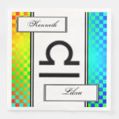 Libra〔占星術の〕十二宮図シンボル標準by Kenneth Yoncich (正面)