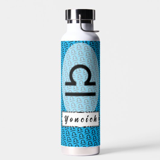 Libra〔占星術の〕十二宮図シンボル標準by Kenneth Yoncich ウォーターボトル (左面)