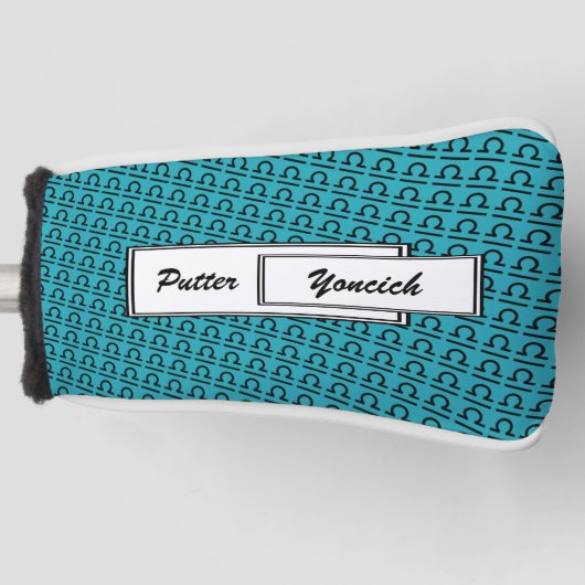 Libra〔占星術の〕十二宮図シンボル標準by Kenneth Yoncich ゴルフヘッドカバー (正面)