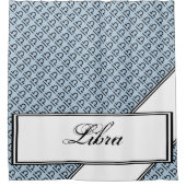 Libra〔占星術の〕十二宮図シンボル標準by Kenneth Yoncich シャワーカーテン (正面)