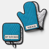 Libra〔占星術の〕十二宮図シンボル標準by Kenneth Yoncich 鍋つかみ&鍋敷きセット (正面/裏面)