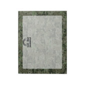 Libra〔占星術の〕十二宮図シンボルGreen Digital Camouflage ノートパッド (回転)