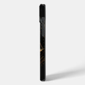 Libra〔占星術の〕十二宮図ブラックと金ゴールドケースメイトiPhoneケース Case-Mate iPhoneケース (裏面 / 左)