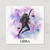 *~* LIBRA〔占星術の〕十二宮図占星術の読み方 スクエア名刺 (正面)