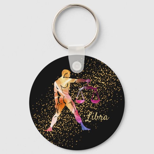 Libra -〔占星術の〕十二宮図星占い標識 キーホルダー (正面)