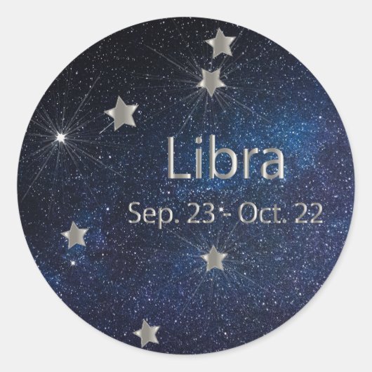 Libra -〔占星術の〕十二宮図星印 ラウンドシール (正面)