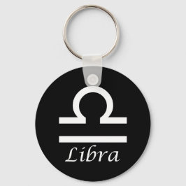 'Libra'〔占星術の〕十二宮図標識 キーホルダー