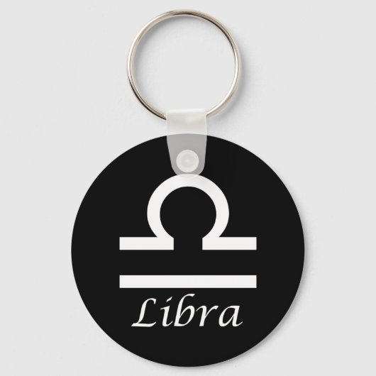 'Libra'〔占星術の〕十二宮図標識 キーホルダー (正面)