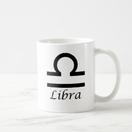 'Libra'〔占星術の〕十二宮図標識 コーヒーマグカップ
