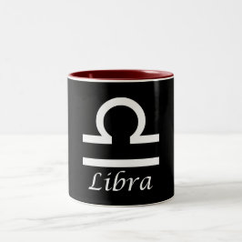'Libra'〔占星術の〕十二宮図標識 ツートーンマグカップ
