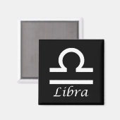 'Libra'〔占星術の〕十二宮図標識 マグネット (正面/裏面)
