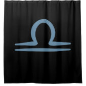 LIBRA〔占星術の〕十二宮図9月10月誕生日占星術 シャワーカーテン (正面)