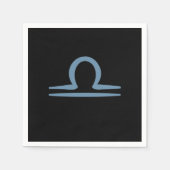 LIBRA〔占星術の〕十二宮図9月10月誕生日占星術 スタンダードカクテルナプキン (正面)