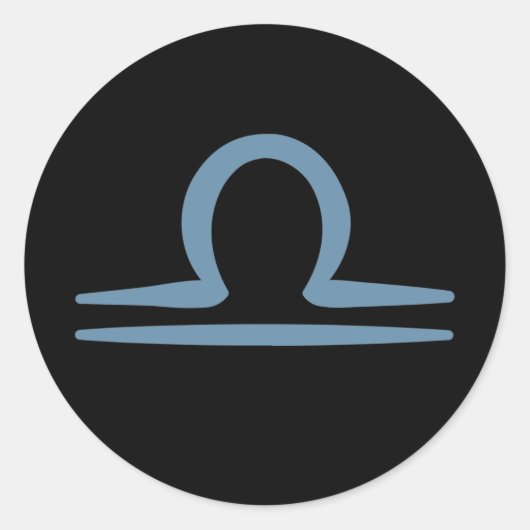 LIBRA〔占星術の〕十二宮図9月10月誕生日占星術 ラウンドシール (正面)