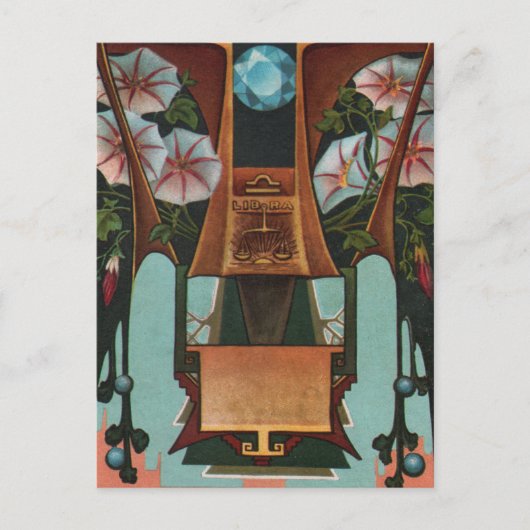 Libra -〔占星術の〕十二宮図 ポストカード (正面)