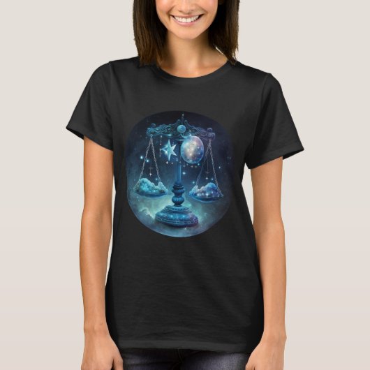 Libra -〔占星術の〕十二宮図Tシャツ Tシャツ (正面)