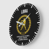 Libra -占星術、おもしろい〔占星術の〕十二宮図・サイン・ユーモア ラージ壁時計 (傾斜)