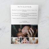 Libra 1st Birthday Gold & Photo Thank You サンキューカード (内部)