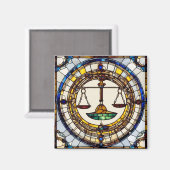 Libra 2インチスクエア〔占星術の〕十二宮図マグネット マグネット (正面/裏面)