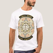 Libra 2026 Zodiac Scales Mandala – Balance & Harmo Tシャツ (正面)