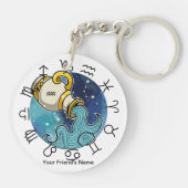 Libra - Aquarius Zodiac Acrylic Keychain キーホルダー (裏面)