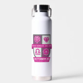 Libra Birthday Crest™ for October 1-23 ウォーターボトル (正面)