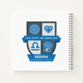 Libra Birthday Crest™ for September 23-30 ノートブック (裏面)