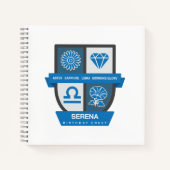 Libra Birthday Crest™ for September 23-30 ノートブック (正面)