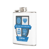 Libra Birthday Crest™ for September 23-30 フラスク (左)