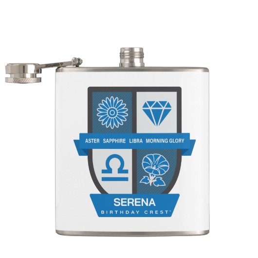 Libra Birthday Crest™ for September 23-30 フラスク (オープン)