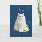 Libra Cat Birthday Card カード (正面)