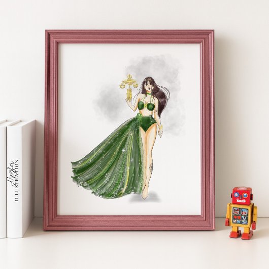 Libra Constellation Artwork, Cosmic Zodiac, ポスター