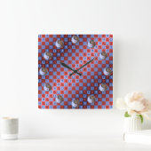 Libra & Earth Tiger スクエア壁時計 (ホーム)