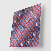 Libra & Earth Tiger スクエア壁時計 (傾斜)