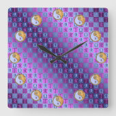 Libra & Fire Boar スクエア壁時計 (正面)