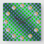 Libra & Fire Goat スクエア壁時計 (正面)