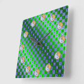 Libra & Fire Goat スクエア壁時計 (傾斜)