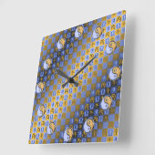 Libra & Fire Horse スクエア壁時計 (傾斜)