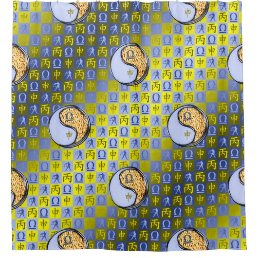 Libra & Fire Monkey シャワーカーテン (正面)