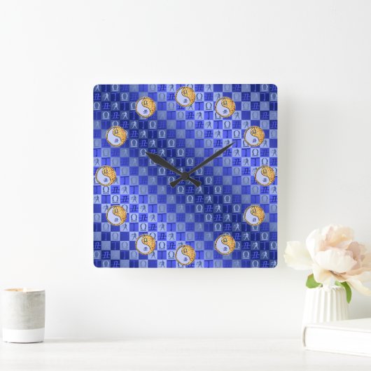 Libra & Fire Ox スクエア壁時計 (ホーム)