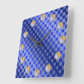 Libra & Fire Ox スクエア壁時計 (傾斜)