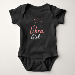 Libra Girl Black cute astrology Bodysuet for babie ベビーボディスーツ