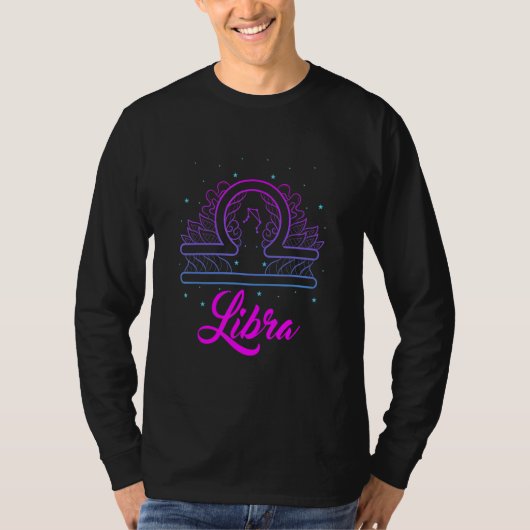Libra Girls Women Bday Astrology September October Tシャツ (正面)