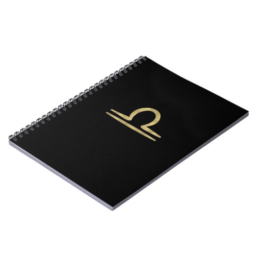 LIBRA Gold September October Birthday Astrology  ノートブック (左側)