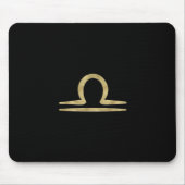LIBRA Gold September October Birthday Astrology   マウスパッド (正面)