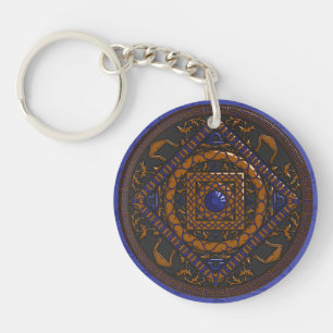 Libra Mandalaアクリルキーチェーン キーホルダー