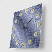 Libra & Metal Rabbit スクエア壁時計 (傾斜)