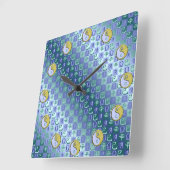 Libra & Metal Snake スクエア壁時計 (傾斜)