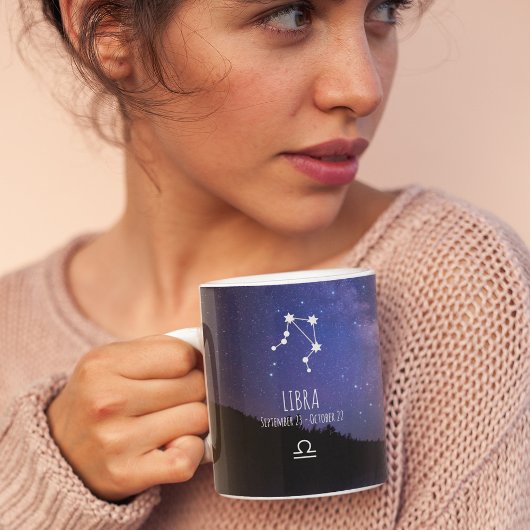 Libra | Personalized Zodiac Constellation コーヒーマグカップ